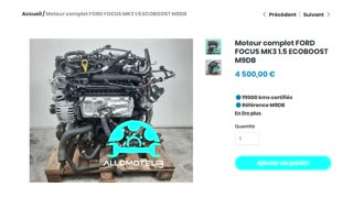 Moteur complet FORD FOCUS MK3 1.5 ECOBOOST M9DB