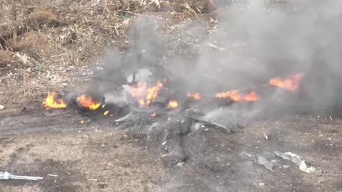 UA Strike Drones Company (47th brigade) films the destruction of a BMP-3 in Berdychi