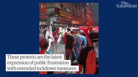 Rare unrest in Chinese city of Guangzhou as people protest over Covid restrictions