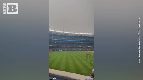 THOSE AREN'T CLOUDS! Smoke from Wildfires BLACKENS the Sky over Yankee Stadium