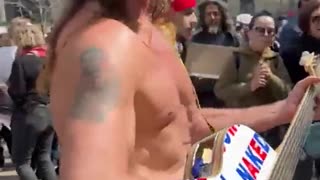 The Naked Cowboy performed Pro-Trump music
