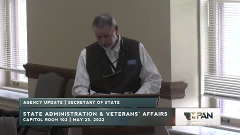 Montana State Sen. Mike Cuffe asks Commissioner Mangan About Threats to Elections Officials