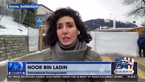 Noor Bin Ladin: Reporting live from Davos.