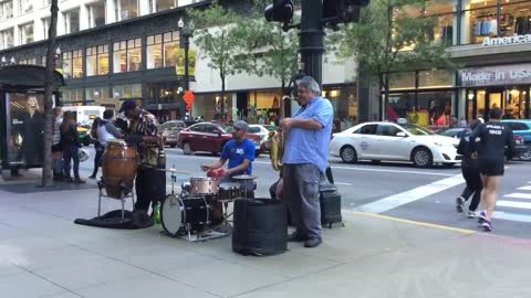 Chicago street music, covering Dave Brubeck's Take Five