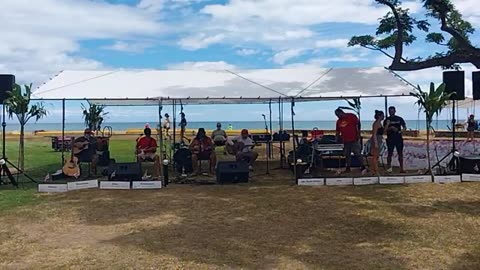 Hawaiian Sovereignty Restoration Day La Ho'i Ho'i Ea Filmed Live by Pikachu at Pokai Bay, Wai'anae