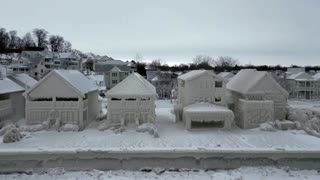 Major snow storm leaves behind an ice town in Ontario