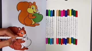 My first coloring Book: Squirrel coloring