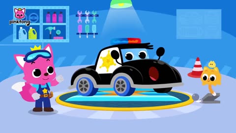 Where are you hurting? | Police Car Wheel is Broken! | Pinkfong Car Hospital