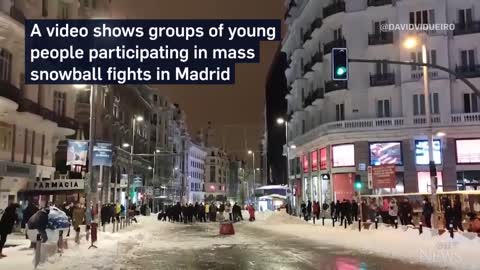 Spain hit by unprecedented snow storm