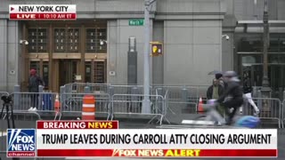 President Trump has left the courthouse