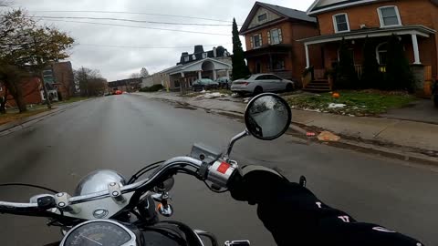 Ride Around Town In The Rain On The Honda VTX 1300