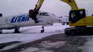 Airplane Vs. Excavator