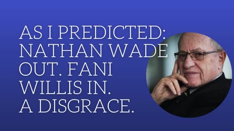 As I predicted:Nathan Wade out. Fani Willis in. A discrace.