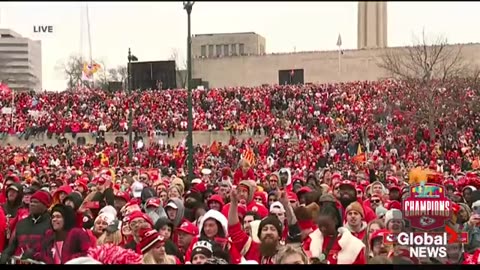 SUPER BOWL 2023. KANSAS CITY CHIEFS VICTORY PARADE... RALLY DRAWS THOUSANDS OF FANS.|||