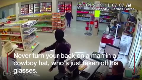 Cowboy stops armed robber