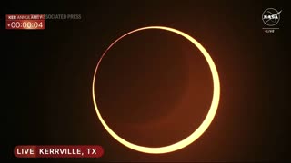 Crowds cheer as 'ring of fire' solar eclipse moves across United States