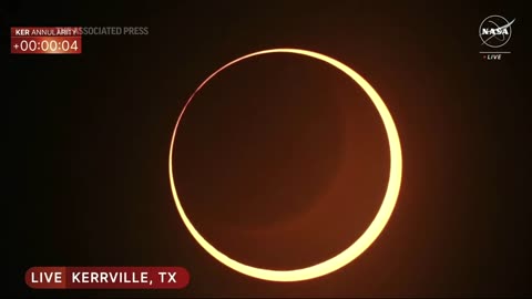 Crowds cheer as 'ring of fire' solar eclipse moves across United States
