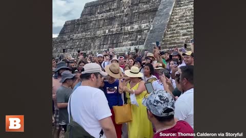 Angry Mob Calls for Woman to Be Jailed or SACRIFICED After Illegally Climbing Mayan Ruin