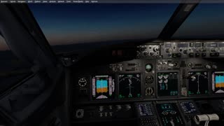Bilbao LEBB cold and dark taxi and take off 738 Condor IVAO P3D