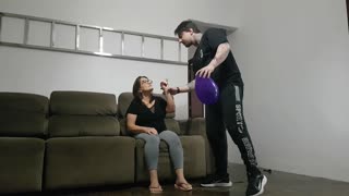 Powder Surprise When Balloon Pops