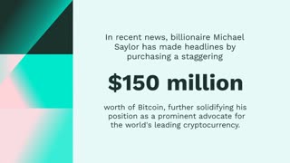 Bitcoin Price Prediction as Billionaire Michael Saylor Buys $150 Million Worth
