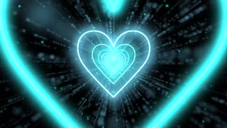 224. Love Heart Screen💙Animation Video Neon Heart Heart