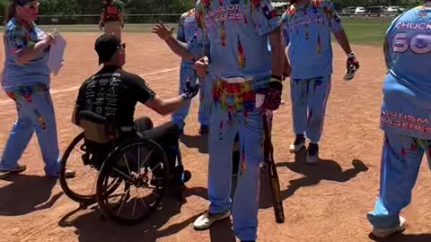 Joshua Holm at the Ausome Allen Softball Tourney