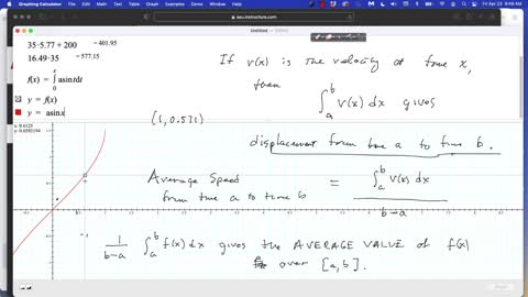 MAT 265 Fri Apr 22: Derivatives of Integrals, Ave Value