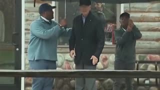 Full Video: Biden Wanders Aimlessly In Rain, Karen Handlers Shoo Away Press