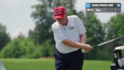 Bryson Golfing with President Trump Breaking 50 Challenge
