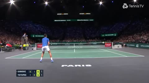 Stefanos Tsitsipas vs Novak Djokovic EPIC Match Court-Level Highlights _ Paris 2022.
