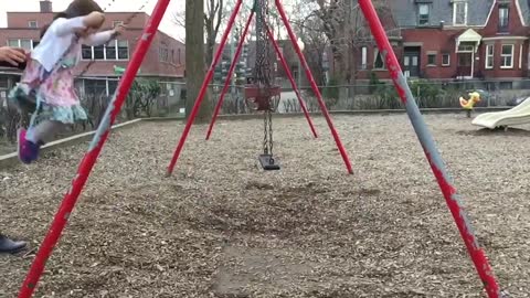 #Awesome perfects dad swing stunt at the park