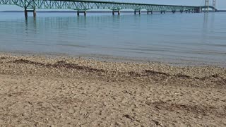 Mackinaw city view of bridge