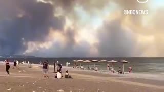 Greek Island of Rhodes on Fire