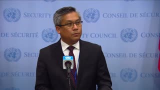 United Nations: 'Armed Forces attack on unarmed children and civilians' - UK & Myanmar Media Stakeout - April 13, 2023