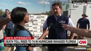 CNN reporter presses DeSantis about Florida evacuation orders