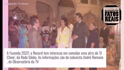 Record sonda atriz que está no ar atualmente na TV Globo para a Fazenda 14