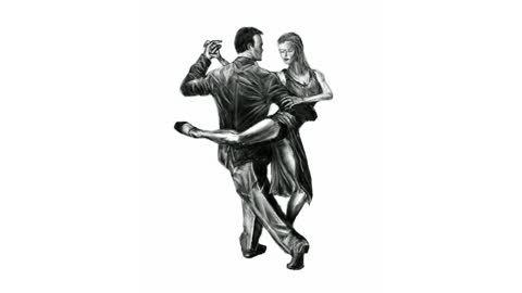 Argentine Tango time-lapse drawing (No. 361)