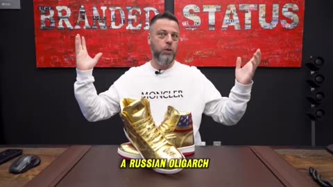 HERE WE GO AGAIN FAKE NEWS RUSSIA RUSSIA ~THE MAN THAT WON THE AUCTION OF AUTOGRAPHED TRUMP SNEAKERS