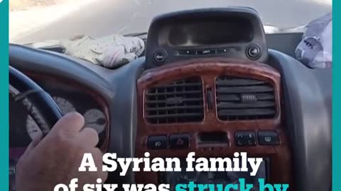 Moment US drone strikes car carrying Syrian family of six in Idlib