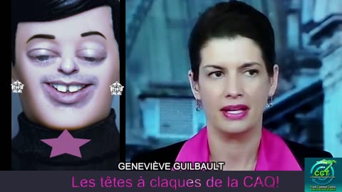 Face et tête à claque de Geneviève Guilbault d'la CAQ
