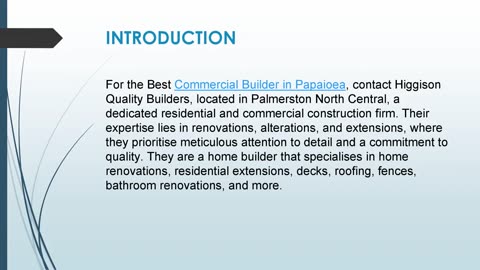 Best Commercial Builder in Papaioea