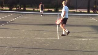 BACKHAND DROP VOLLEY FOR THE POINT!