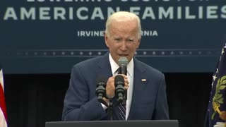 Joe Biden speaks in Anaheim about lowering cost of living for US families