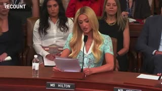 Paris Hilton testified at a House hearing on the need to strengthen child welfare programs