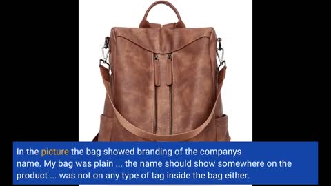 BROMEN Leather Laptop Backpack for Women 15.6 inch-Overview