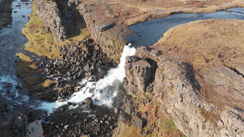 Oxararfoss Falls Iceland