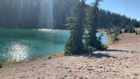 Central Oregon - Three Sisters Wilderness - Green Lakes - The Emerald Glitter of Upper Green Lake