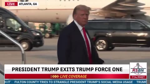 @alx BREAKING: Donald Trump deplanes Trump Force One in Atlanta, Georgia