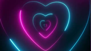 699. Neon Animated Video 🩷 Purple Heart Neon Heart